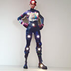 Fortnite Brite Bomber Karakteri Led Işıklı Pano Biblo Ahşap Masa Dekor