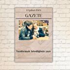 Kişiye Özel Retro Gazete Manşet Çerçevesiz Poster 29 x 42 cm