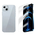 15 Corning Serisi Silikon Kılıf + Tempered Ekran Koruyucu Set-(5775)