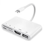 Ally 5In1 Hdmi Dijital Av Adaptör+ Otg Usb Hub Kamera Tf Sd Okuyucu-(5775)