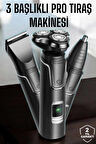 Yüksek Performanslı 3 Başlıklı Profesyonel Tıraş Makinesi