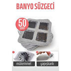 Banyo Gider Süzgeci 50 Adet Yapışkanlı Filtre 10X10 Cm