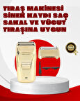 Erkek Saç Sakal Tıraş Makinesi Kablolu Altın Renk Dayanıklı