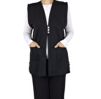 KADIN ÖNÜ ÜÇ DÜĞMELİ KISA MEVSİMLİK YELEK