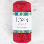 Loren Macrame Koyu Kırmızı El Örgü İpi - RM 0105 - 34345