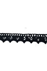 Kopanaki Dantel en 1,5 cm Siyah 10 Metre