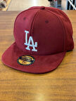 LA Lakes Bordo Renk Hip Hop Snapback Rapper Basket Cap Şapka