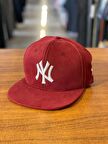 NY Yankees Bordo Renk Hiphop Snapback Rapper Basket Cap Şapka