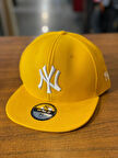 NY Yankees Unisex Pamuklu Sarı Renk Hip Hop Snapback Rapper Basket Cap Şapka