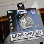 iPhone 14 Pro / 14 Pro Max Uyumlu Kamera Lens Koruyucu – Gold Metal Çerçeveli (Gold)