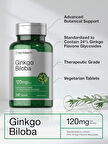 Horbaach Ginkgo Biloba Mabet ağacı ekstrat 120mg 240 Tablet Flavone Glycoside Vegetarian Gluten Free
