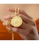 14 Ayar Altın Kaplama Büyük Altın Kolye