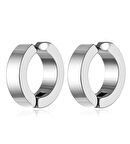 Erkek Sıkıştırmalı Deliksiz Çelik Halka Küpe Tekli