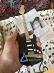 Elektro Gitar El Yapımı Ahşap Minyatür Hediyelik Biblo 25 cm 8 Pink Floyd Dark Side Of The Moon Fender 