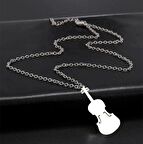 Keman Violin Paslanmaz Çelik Kolye 