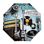 Herşey Nota Gitar Plak Dj Nota Müzik Şemsiye 