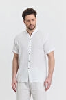 Müslin Hakim Yaka Kısa Kol Gömlek - 4080 