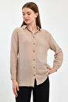 Müslin Yakalı Uzun Kol Gömlek -1150