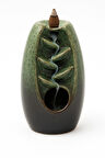 Yeşil Seramik Şelale Tütsülük / Green Ceramic Waterfall Backflow Incense Burner