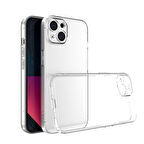 Apple iPhone 13 Kılıf Şeffaf İnce Esnek Silikon Kılıf Zipax-Süper