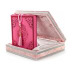 Anneler Gününe Özel Şık Kadife Kutulu Kuranı Kerim ve İnci Tesbih Seti