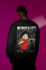 Monkey D. Luffy Baskılı Unisex Oversize Anime Karakter Dizi Sweatshirt