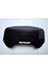 MOTOCAM Rüzgar Saptırıcı Deflektör Camı 2 Delikli 3.5cm 35x12cm Siyah Renkli   (APARATSIZDIR)