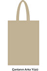 Çevre Dostu Saplı Bez Poşet Çanta Ham Bez Baskılı