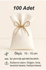10x15 cm %100 Pamuk 100 Adet Ham Bez Kese – Doğal – Hediyelik, Lavanta, Sabun,