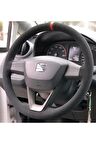 Seat Ibiza Deri Direksiyon Kılıfı  (Nubuk Yüzüklü)