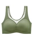 Isabel Tül Detaylı İthal Dikişsiz Balensiz İce-Silk Bralet-Spor Sütyeni -681