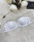 Le Jardin Charlotte Güpür Dantelli Balenli Desteksiz Silikonlu Sütyen -7001