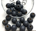 Siyah  10 mm Ahşap Boncuk 100 gr