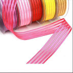 lacivert  saten çizgili şifon kurdele 2,5cm x 25m (hilton kurdele)  1 adet