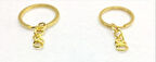 25 adet gold sert metal zincirli anahtarlık halkası 3 cm