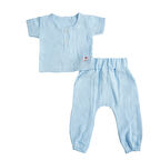 Kız Erkek Bebek Ve Çocuk Kısa Kollu Müslin İkili Takım