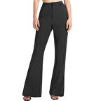 X Nurbeli Kadın Siyah İspanyol Paça Likralı Pantolon