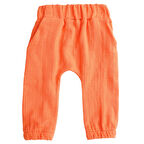 Kız Erkek Bebek Ve Çocuk Cepli Lastikli Müslin Rahat Pantolon