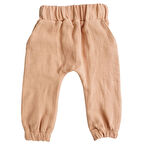 Kız Erkek Bebek Ve Çocuk Cepli Lastikli Müslin Rahat Pantolon