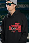 Fotoğraf Çeken Örümcek Adam Baskılı Unisex Oversize Marvel Hoodie