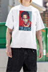 Rapper Travis Scott Baskılı Unisex Oversize Rap Tişört