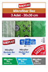 Mikrofiber Bambu Bez ve Mutfak Bezi 30x30 cm 3 adet