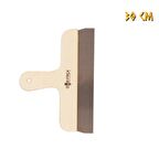İzmir Fırça Ahşap Eğri Saplı Çelik Spatula - 30 cm.