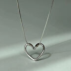 Jadem Gold 316L Çelik Boş Kalp Model Kadın Koly