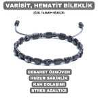Hematit Bileklik - Jagu Grey Bileklik - Tasarım Bileklik 4mm 6mm Ayarlanabilir