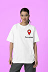 Occupied Baskılı Unisex Oversize Tişört