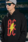 Rock Metal Müzik Grubu AC DC Baskılı Unisex Oversize Hoodie