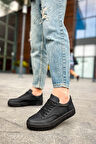 J015 First Edition Ortopedik Taban Günlük Cilt Erkek Sneaker Spor Ayakkabı CST Siyah