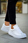 J2411 Artenay Ortopedik Taban Günlük Cilt Erkek Sneaker Spor Ayakkabı CBT Beyaz