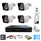ARNA 2 MP 1080P 4 KAMERALI DIŞ MEKAN AHD GÜVENLİK SETİ 250 GB HDD DAHİL - ST24250